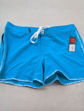 Dakine Turquoise Women's Swim Shorts with White Drawstring